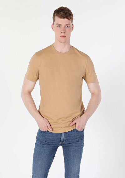 Image de T-shirt À Manches Courtes Marron Regular Fit  Homme