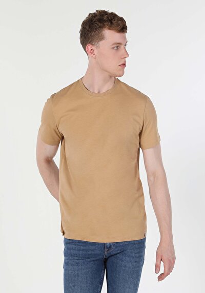Image de T-shirt À Manches Courtes Marron Regular Fit  Homme