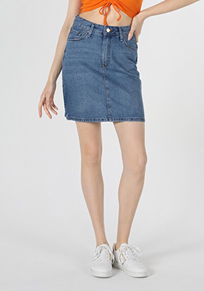 Image de Jupe Bleu Clair Slim Fit Femme