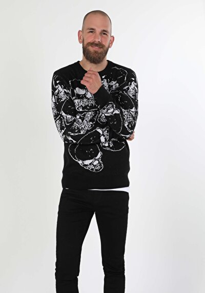 Image de Pull Noir Regular Fit   Homme