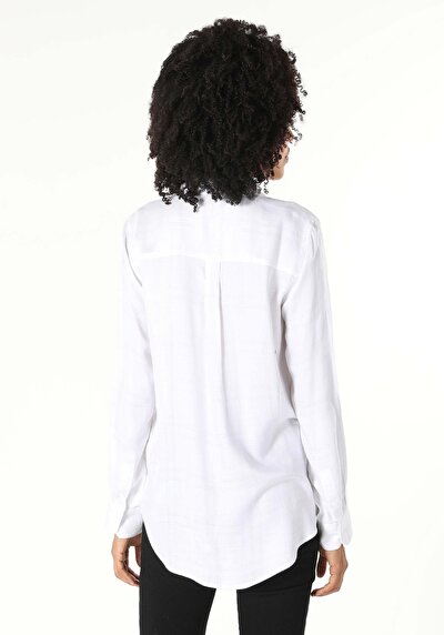 Image de Chemise À Manches Longues Blanc    Femme