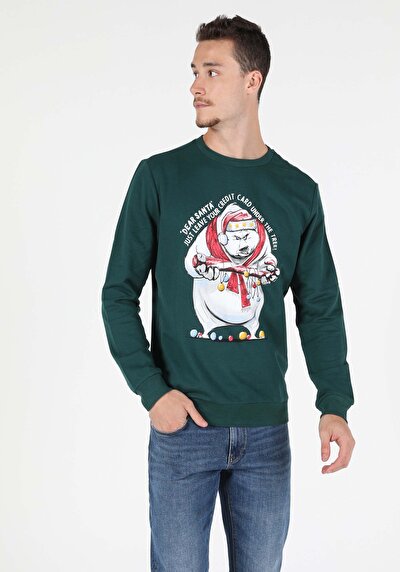 Afficher les détails de Sweatshirt Vert Regular Fit  Homme