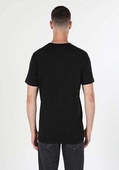Image de T-shirt À Manches Courtes Noir Regular Fit Homme