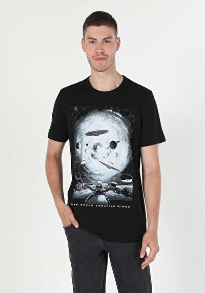 Image de T-shirt À Manches Courtes Noir Regular Fit  Homme