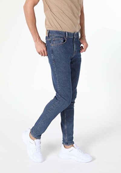 Image de 041 Danny Pantalon Bleu Slim Leg  En  Slim Fit Homme