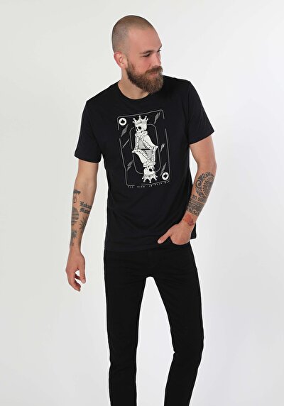 Image de T-shirt À Manches Courtes Noir Regular Fit Homme