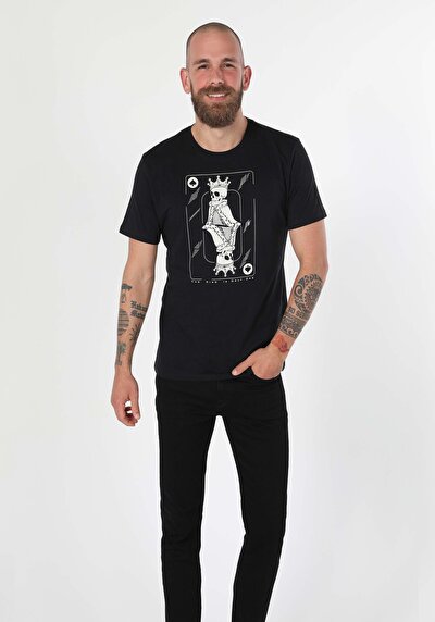 Image de T-shirt À Manches Courtes Noir Regular Fit Homme
