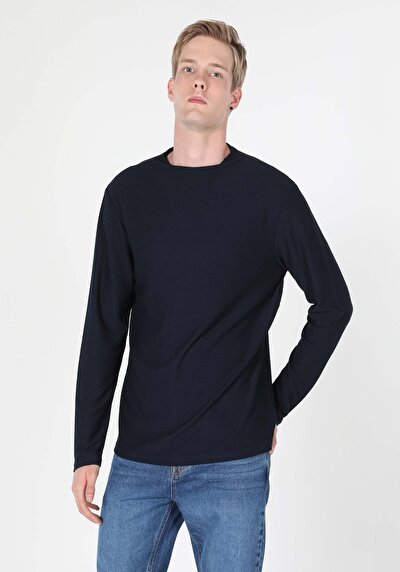 Image de T-shirt À Manches Longues Marine Regular Fit Homme