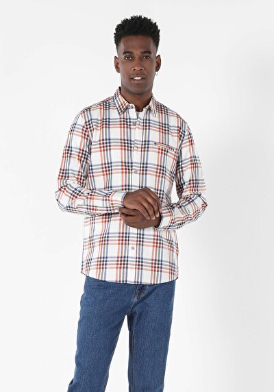 Image de Chemise À Manches Longues Multicolou Slim Fit   Homme