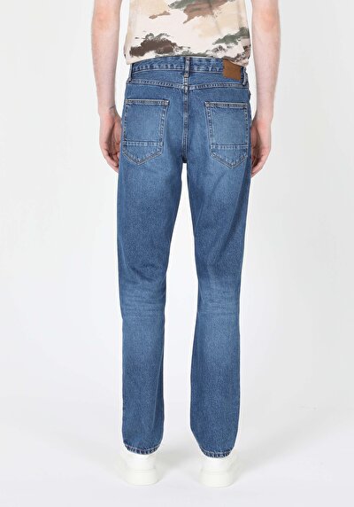 Image de 045 David Pantalon Bleu Straight Leg En Regular Fit Homme