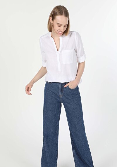 Image de Chemise À Manches Longues Blanc Femme