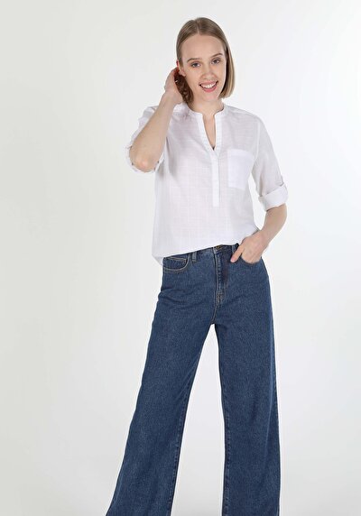 Image de Chemise À Manches Longues Blanc Femme