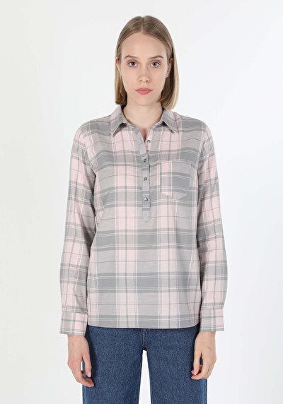 Image de Chemise À Manches Longues Gris    Femme