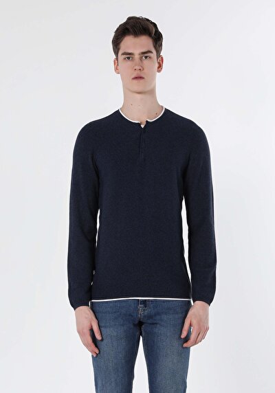 Image de Pull Marine Slim Fit   Homme