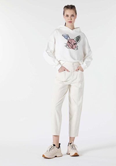 Afficher les détails de Pull-over Blanc Regular Fit  Femme