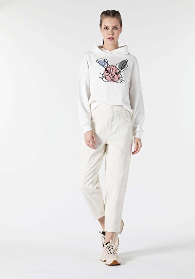 Afficher les détails de Pull-over Blanc Regular Fit  Femme