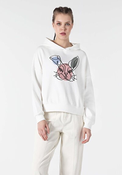 Afficher les détails de Pull-over Blanc Regular Fit  Femme