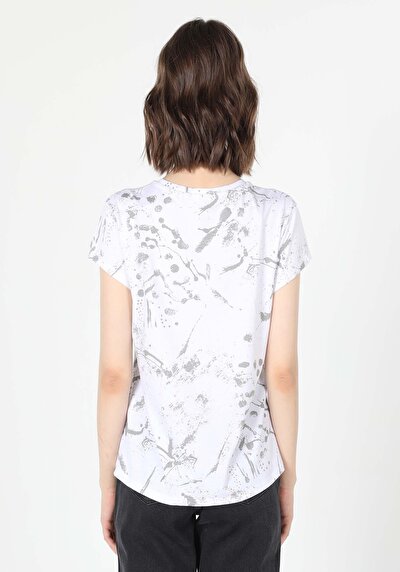 Image de T-shirt À Manches Courtes Blanc   Femme
