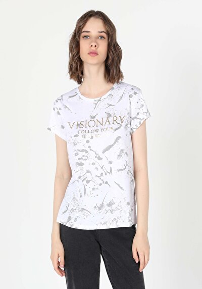 Image de T-shirt À Manches Courtes Blanc   Femme