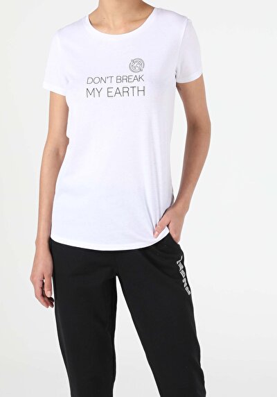 Image de T-shirt À Manches Courtes Blanc Regular Fit Femme
