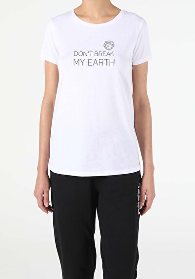 Image de T-shirt À Manches Courtes Blanc Regular Fit  Femme