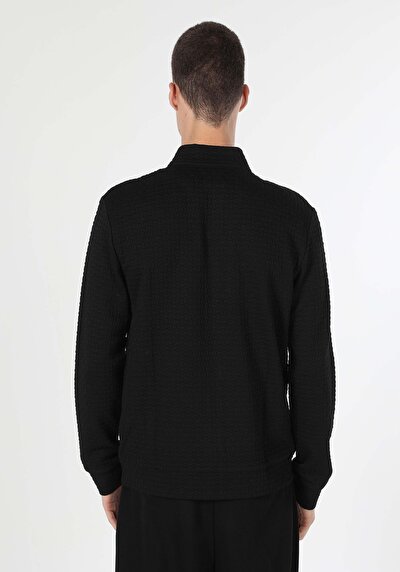 Image de Cardigan Tricot Noir Slim Fit Homme