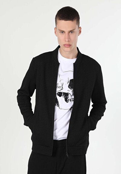 Image de Cardigan Tricot Noir Slim Fit Homme