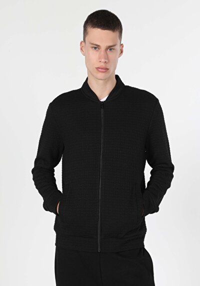 Image de Cardigan Tricot Noir Slim Fit Homme