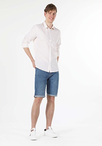 Image de Chemise À Manches Longues Jaune Slim Fit   Homme