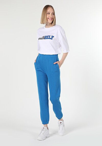 Image de Pantalon De Survêtement Bleu Regular Fit Femme