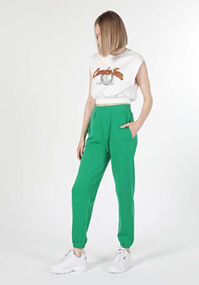 Image de Pantalon De Survêtement Vert Regular Fit Femme