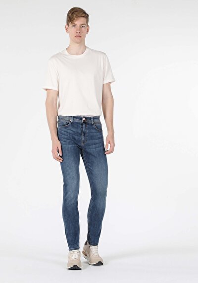 Afficher les détails de 035 Ryan Pantalon Bleu Slim Leg  En  Skinny Fit Homme