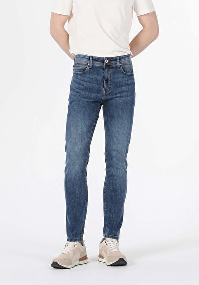Afficher les détails de 035 Ryan Pantalon Bleu Slim Leg  En  Skinny Fit Homme