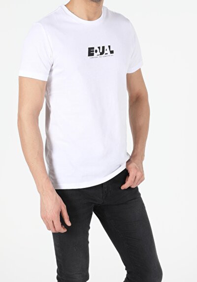 Image de T-shirt À Manches Courtes Blanc Regular Fit Homme