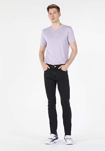 Image de 041 Danny Pantalon Noir Slim Leg En Slim Fit Homme