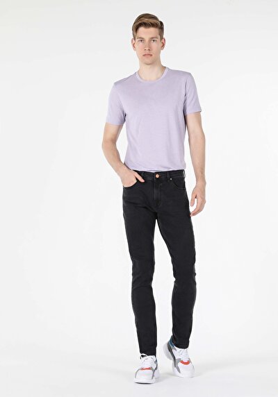 Image de 041 Danny Pantalon Noir Slim Leg En Slim Fit Homme
