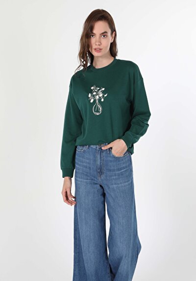 Image de Pull-over Vert Regular Fit  Femme