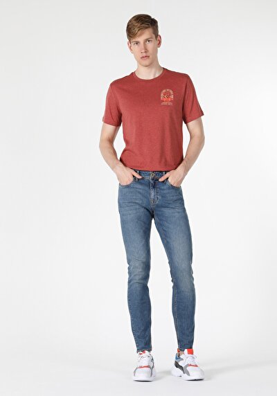 Image de 041 Danny Pantalon Bleu Slim Leg  En  Slim Fit Homme