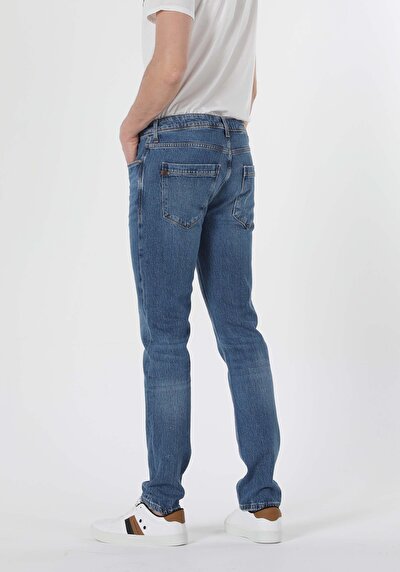 Image de 044 Karl Pantalon Bleu Straight Leg  En  Straight Fit Homme