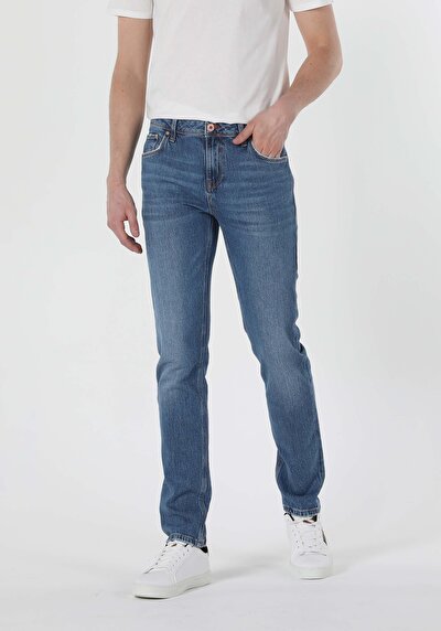 Image de 044 Karl Pantalon Bleu Straight Leg  En  Straight Fit Homme