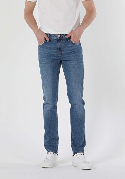 Image de 044 Karl Pantalon Bleu Straight Leg  En  Straight Fit Homme