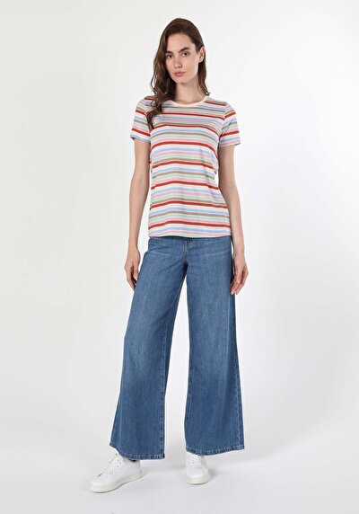 Image de T-shirt À Manches Courtes Multicolou   Femme