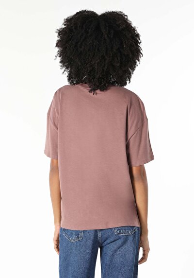 Image de T-shirt À Manches Courtes Marron Femme