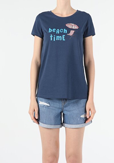 Image de T-shirt À Manches Courtes Marine Regular Fit  Femme