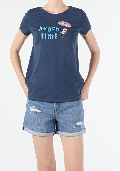 Image de T-shirt À Manches Courtes Marine Regular Fit  Femme