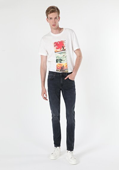 Image de 041 Danny Pantalon Bleu Foncé Slim Leg  En  Slim Fit Homme