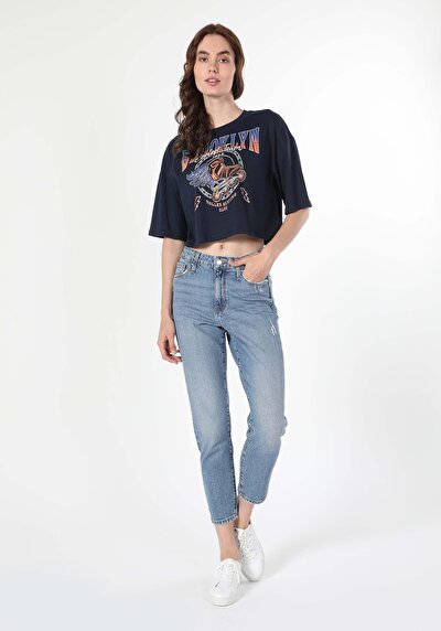 Image de 891 Maya Pantalon Bleu En Slim Fit Femme
