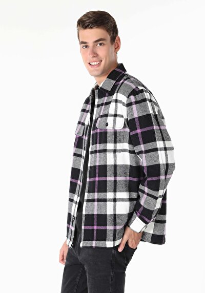 Image de Chemise À Manches Longues Noir Comfort Fit Homme