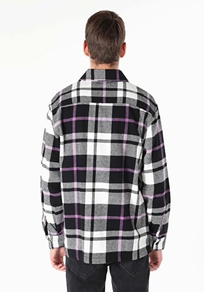 Image de Chemise À Manches Longues Noir Comfort Fit Homme