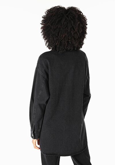 Image de Chemise À Manches Longues Denim Oversize Fit   Femme
